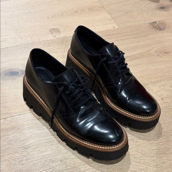 EUC Freda Salvador Bobbie Platform Lace Up Oxfords Sz 10.5 - Picture 2 of 11